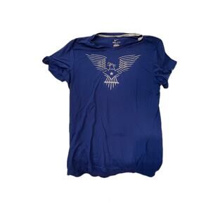Nike Dri-Fit Running Blue USA American Eagle T-Shirt Mens S